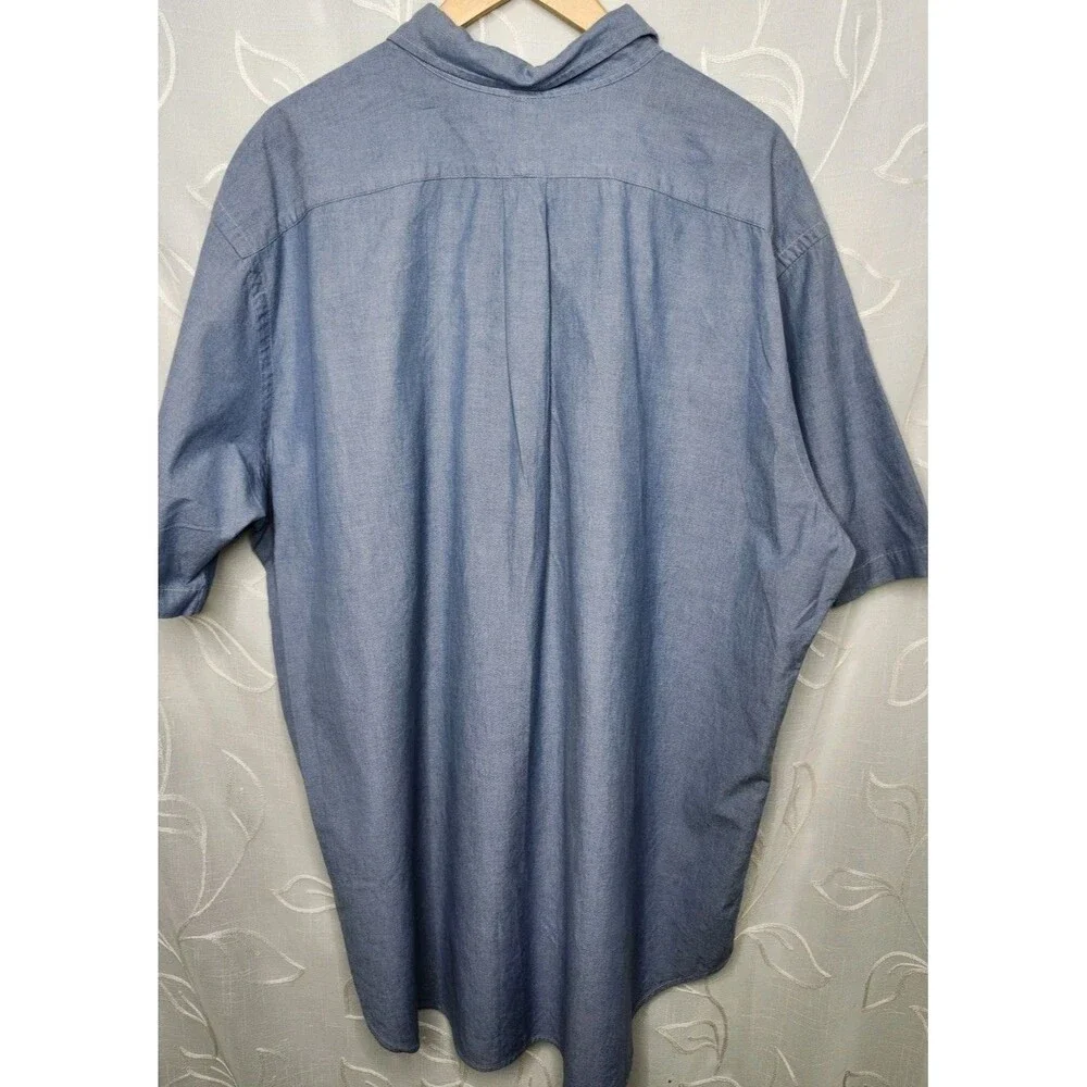 Ralph Lauren Classic Fit Blue Short Sleeve Button Up 2XLT Preppy